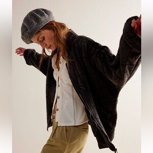 FP Authentic Dolman Quilted Jacket XS black